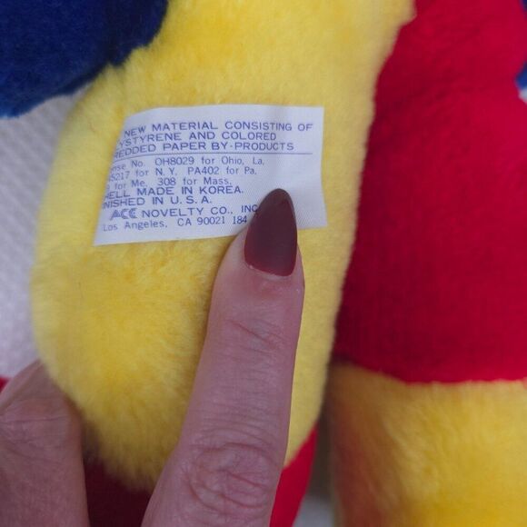 Vintage 80s Plush Clown Doll 13" Stuffed Toy Creepy - Picture 6 of 6